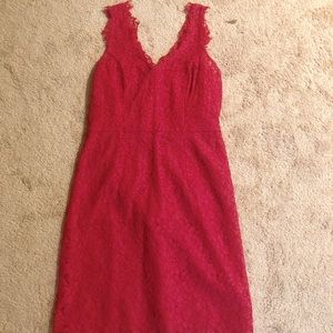 Shoshanna Pink Lace Dress